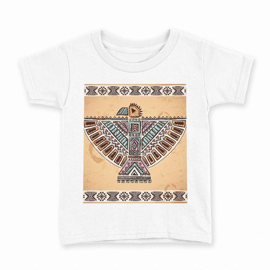 tシャツ キッズ 半袖 白地 デザイン 90 Tシャツ ティーシャツ T shirt 006301 鳥　模様