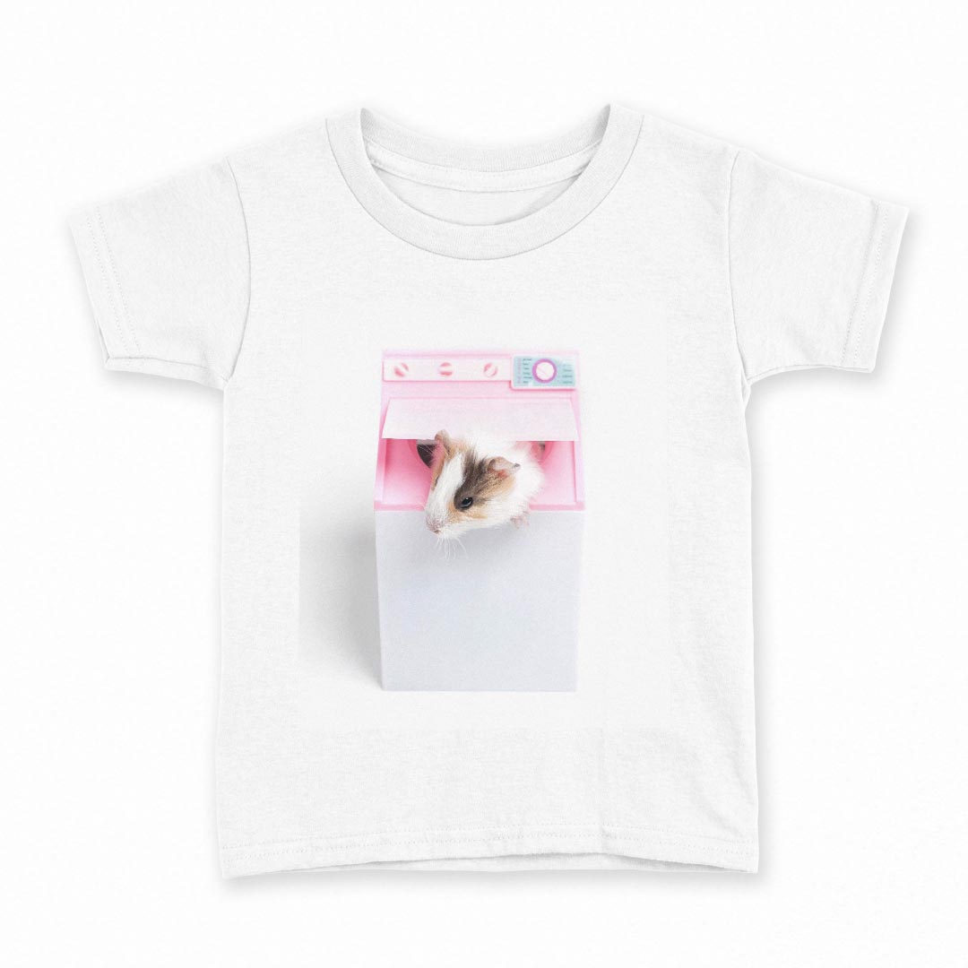 tシャツ キッズ 半袖 白地 デザイン 150 サイズ Tシャツ ティーシャツ T shirt 006501 写真　ハムスタ..