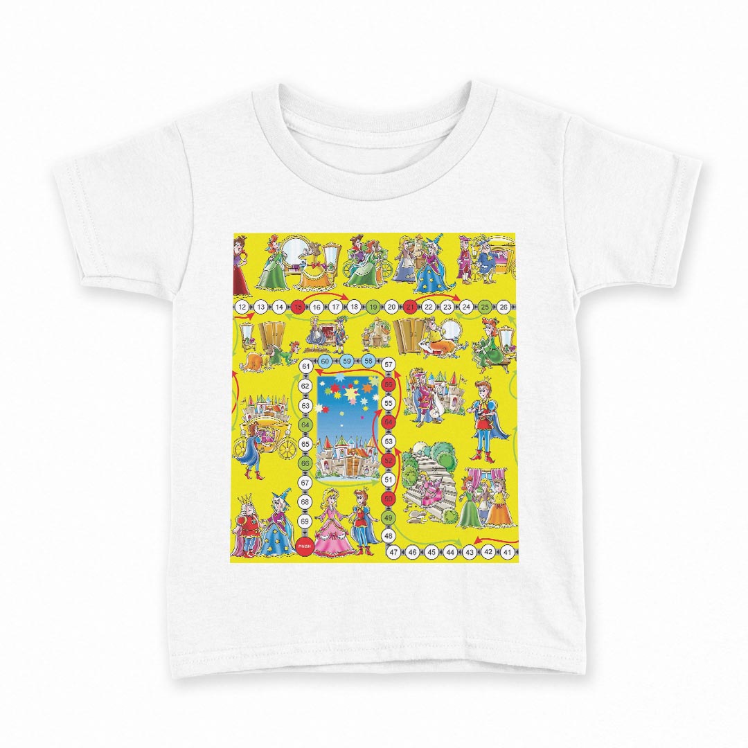 tシャツ キッズ 半袖 白地 デザイン 90 Tシャツ ティーシャツ T shirt 006677 童話 すごろく