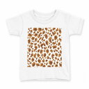 tシャツ キッズ 半袖 白地 デザイン 120 サイズ Tシャツ ティーシャツ T shirt 006811 ヒョウ柄 動物 模様(4)