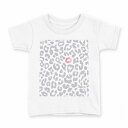 tシャツ キッズ 半袖 白地 デザイン 130 サイズ Tシャツ ティーシャツ T shirt 006960 ヒョウ柄 模様(4)