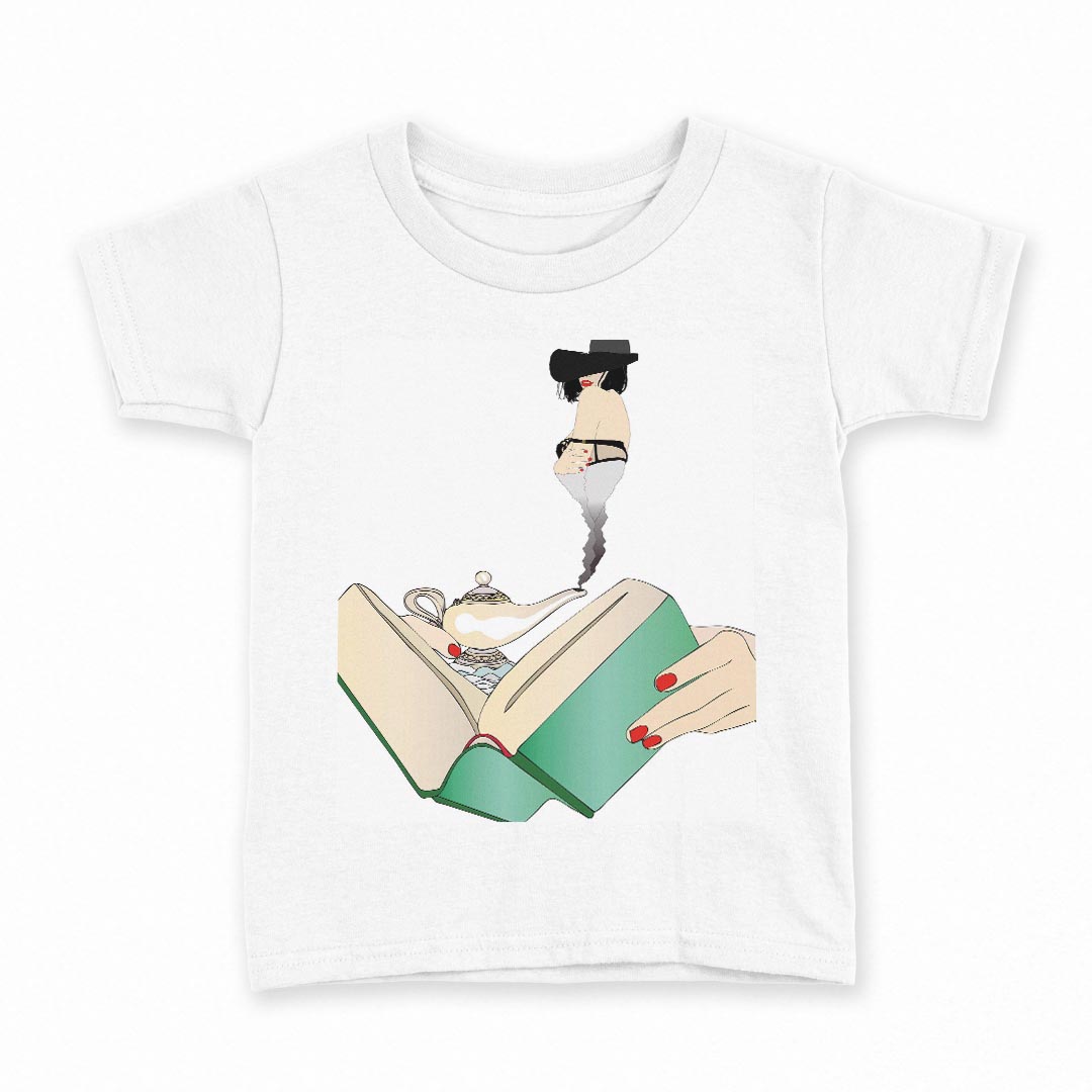 tシャツ キッズ 半袖 白地 デザイン 140 サイズ Tシャツ ティーシャツ T shirt 006984 人物　イラスト