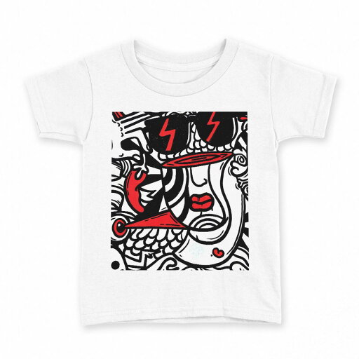 tシャツ キッズ 半袖 白地 デザイン 160 サイズ Tシャツ ティーシャツ T shirt 007345 赤 レッド 模様 顔 tシャツ キッズ 半袖 白地 デザイン 160 サイズ Tシャツ ティーシャツ T shirt 007345 赤 レッド 模様 顔