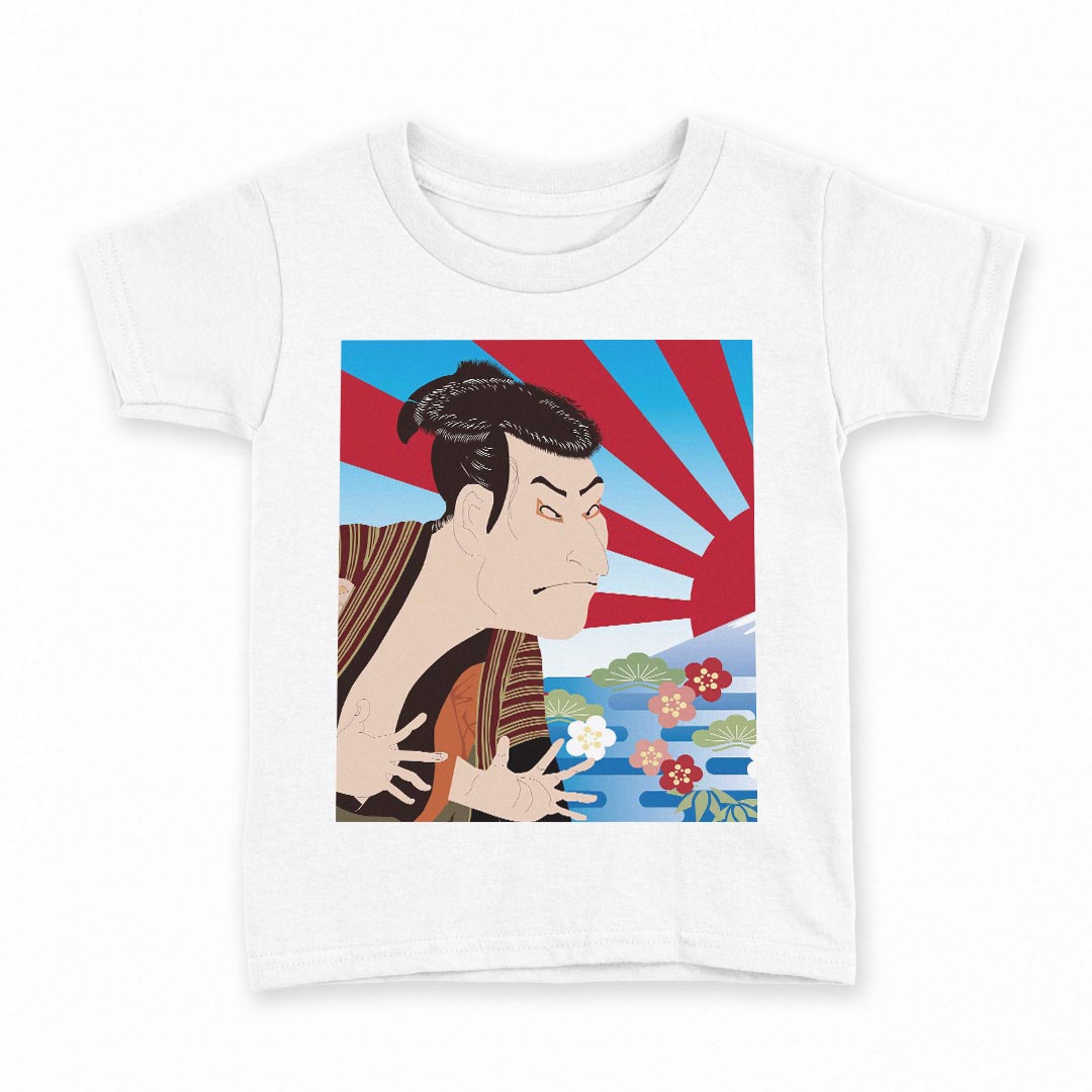 Rakuten - tシャツ キッズ 半袖 白地 デザイン 150 サイズ Tシャツ ティーシャツ T shirt 007394 和風　和柄　浮世絵　富士山