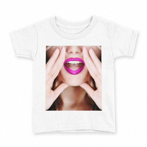 tシャツ キッズ 半袖 白地 デザイン 150 サイズ Tシャツ ティーシャツ T shirt 007447 人物 写真 ピンク 唇 tシャツ キッズ 半袖 白地 デザイン 150 サイズ Tシャツ ティーシャツ T shirt 007447 人物 写真 ピンク 唇