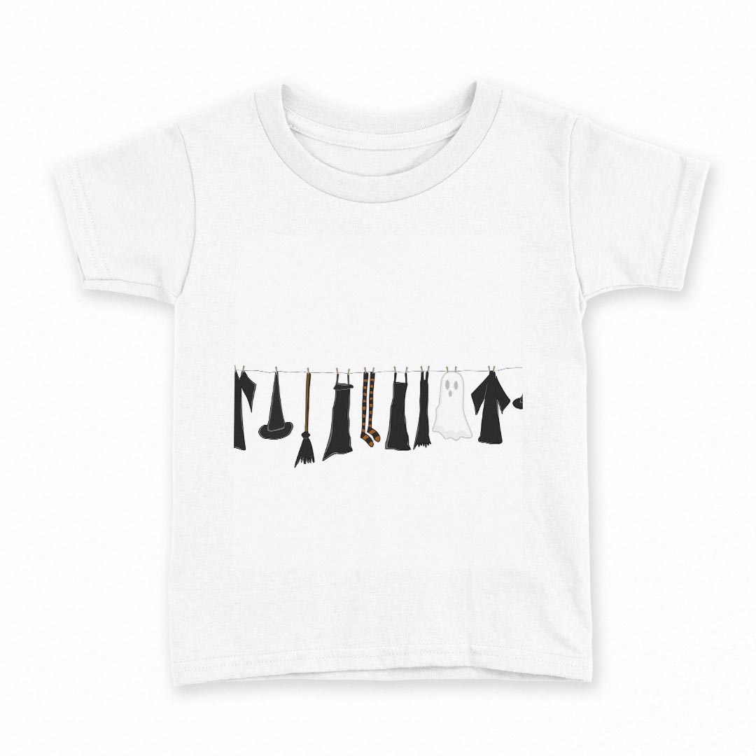 tシャツ キッズ 半袖 白地 デザイン 150 サイズ Tシャツ ティーシャツ T shirt 007481 ハロウィン 魔女 イラスト