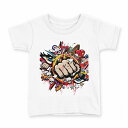 tシャツ キッズ 半袖 白地 デザイン 110 サイズ Tシャツ ティーシャツ T shirt 007660 骸骨 ドクロ イラスト(4)