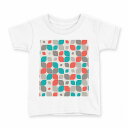 tシャツ キッズ 半袖 白地 デザイン 150 サイズ Tシャツ ティーシャツ T shirt 007866 赤 レッド 青 ブルー 模様(4)