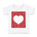 tシャツ キッズ 半袖 白地 デザイン 100 サイズ Tシャツ ティーシャツ T shirt 008022 赤 レッド ハート 花(4)
