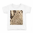 tシャツ キッズ 半袖 白地 デザイン 110 サイズ Tシャツ ティーシャツ T shirt 008067 ヘビ 蛇 柄 模様 写真(4)