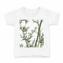 tシャツ キッズ 半袖 白地 デザイン 150 サイズ Tシャツ ティーシャツ T shirt 008237 和風 和柄 竹(4)
