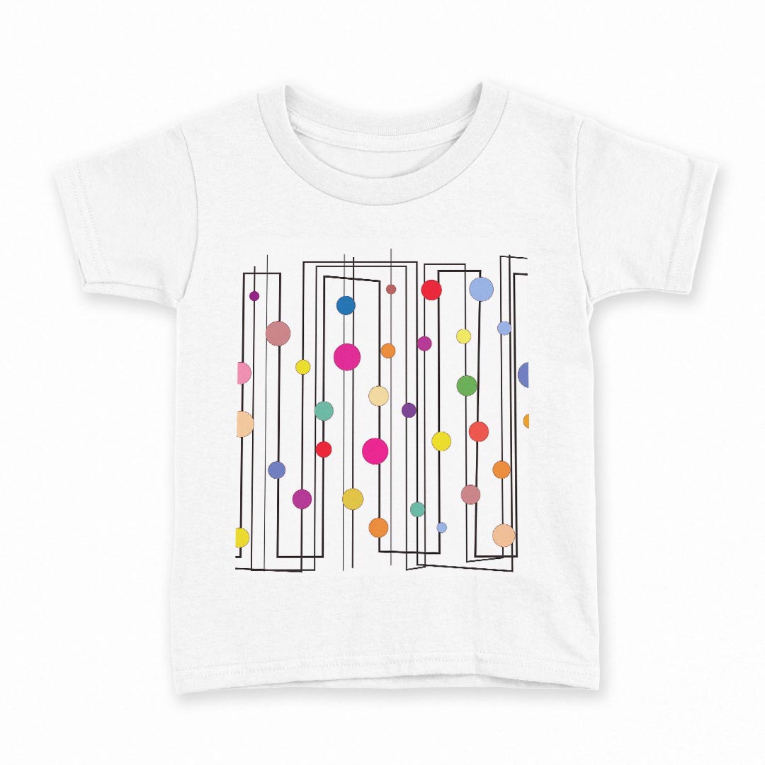 Other - tシャツ キッズ 半袖 白地 デザイン 150 サイズ Tシャツ ティーシャツ T shirt 008305 水玉　カラフル　レインボー