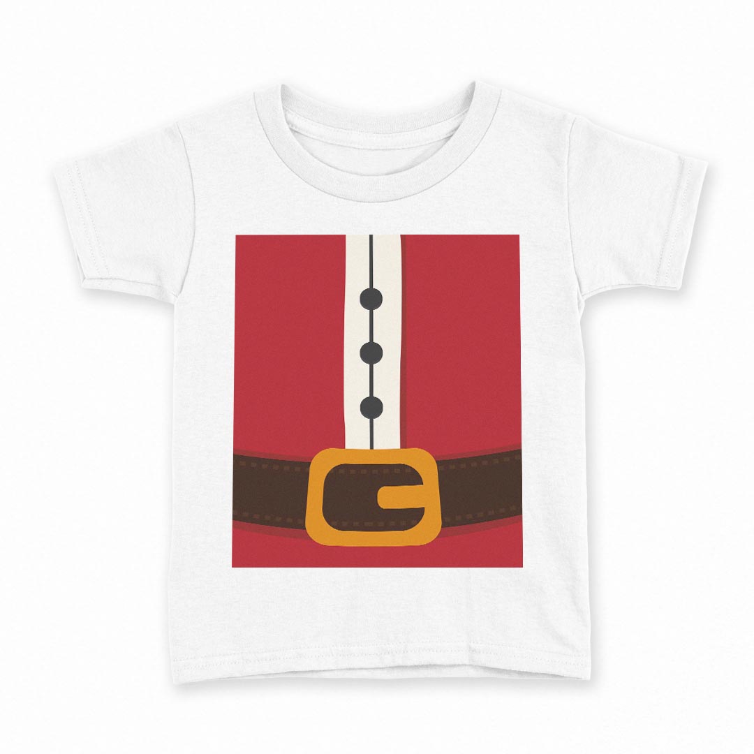tシャツ キッズ 半袖 白地 デザイン 110 サイズ Tシャツ ティーシャツ T shirt 008628 サンタ 服 赤 レッド