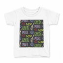 tシャツ キッズ 半袖 白地 デザイン 90 Tシャツ ティーシャツ T shirt 008725 音楽 ギター カラフル(4)