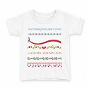 tシャツ キッズ 半袖 白地 デザイン 130 サイズ Tシャツ ティーシャツ T shirt 009145 クリスマス 模様 イラスト(4)