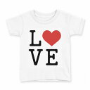 tシャツ キッズ 半袖 白地 デザイン 100 サイズ Tシャツ ティーシャツ T shirt 009284 英語 ハート LOVE(4)