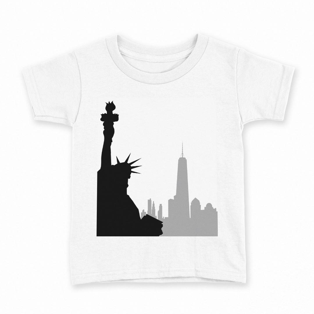 Other - tシャツ キッズ 半袖 白地 デザイン 90 Tシャツ ティーシャツ T shirt 009310 外国　白　黒　風景