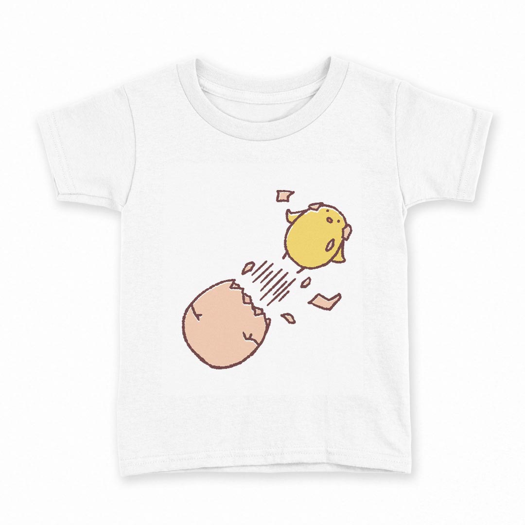 tシャツ キッズ 半袖 白地 デザイン 140 サイズ Tシャツ ティーシャツ T shirt 009558 鳥　ひよこ　キャラクター