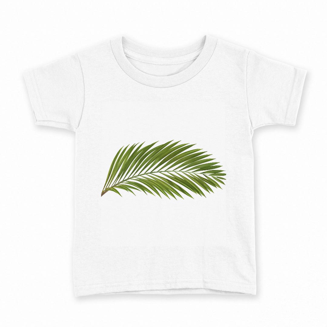 tシャツ キッズ 半袖 白地 デザイン 150 サイズ Tシャツ ティーシャツ T shirt 009572 植物 シンプル 緑