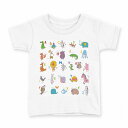 tシャツ キッズ 半袖 白地 デザイン 150 サイズ Tシャツ ティーシャツ T shirt 009654 英語 動物 文字(4)