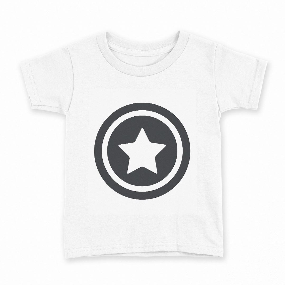 T-Shirts （Short Sleeve） - tシャツ キッズ 半袖 白地 デザイン 100 サイズ Tシャツ ティーシャツ T shirt 009702 星　シンプル　白　黒