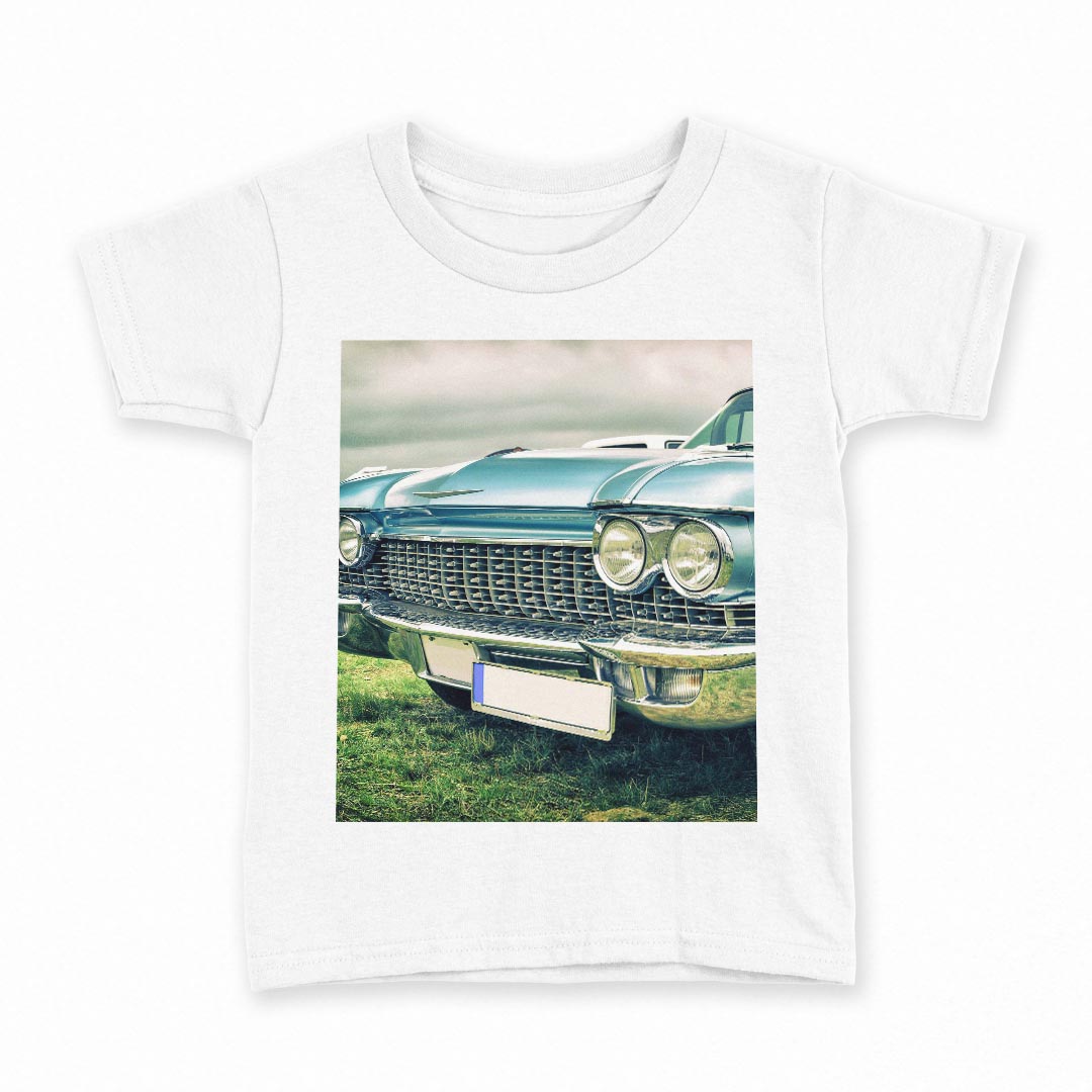 T-Shirts （Long-Sleeved） - tシャツ キッズ 半袖 白地 デザイン 110 サイズ Tシャツ ティーシャツ T shirt 009743 車　レトロ　写真