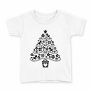 tシャツ キッズ 半袖 白地 デザイン 100 サイズ Tシャツ ティーシャツ T shirt 009769 クリスマス ツリー(4)