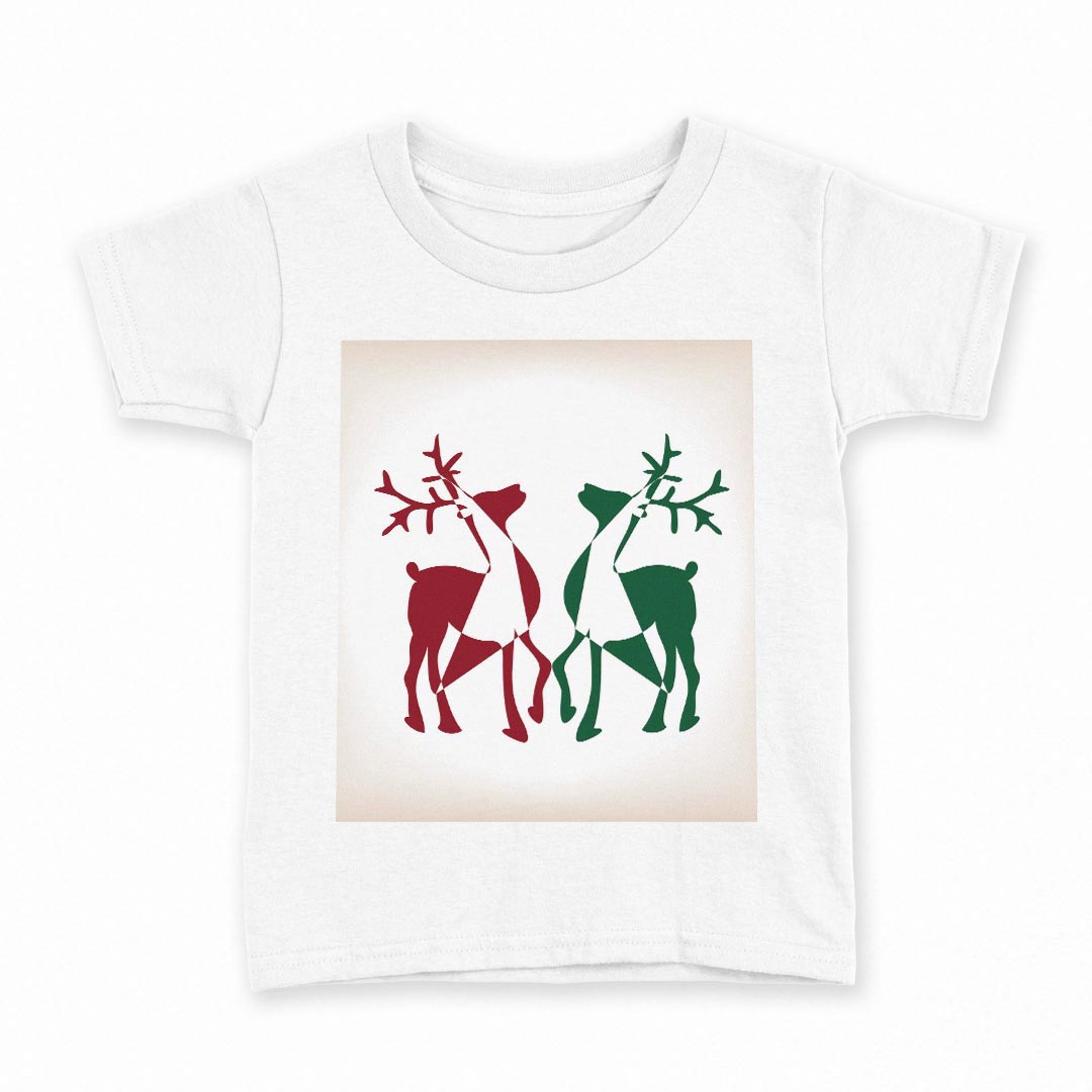 tシャツ キッズ 半袖 白地 デザイン 100 サイズ Tシャツ ティーシャツ T shirt 009799 クリスマス　ト..