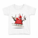 tシャツ キッズ 半袖 白地 デザイン 160 サイズ Tシャツ ティーシャツ T shirt 009971 クリスマス サンタ 写真(4)