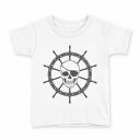 tシャツ キッズ 半袖 白地 デザイン 130 サイズ Tシャツ ティーシャツ T shirt 009990 ドクロ 海賊(4)