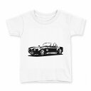 tシャツ キッズ 半袖 白地 デザイン 130 サイズ Tシャツ ティーシャツ T shirt 010033 乗り物 車 モノクロ(4)