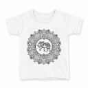 tシャツ キッズ 半袖 白地 デザイン 160 サイズ Tシャツ ティーシャツ T shirt 010056 アジアン ゾウ 黒(4)