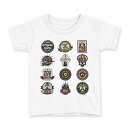 tシャツ キッズ 半袖 白地 デザイン 140 サイズ Tシャツ ティーシャツ T shirt 010166 音楽 ギター 英語