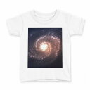 tシャツ キッズ 半袖 白地 デザイン 110 サイズ Tシャツ ティーシャツ T shirt 010185 空 宇宙 風景(4)