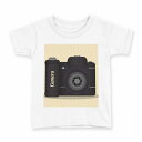 tシャツ キッズ 半袖 白地 デザイン 130 サイズ Tシャツ ティーシャツ T shirt 010304 カメラ 英語 黒(4)