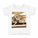 tシャツ キッズ 半袖 白地 デザイン 90 Tシャツ ティーシャツ T shirt 010368 乗り物 車 写真(4)