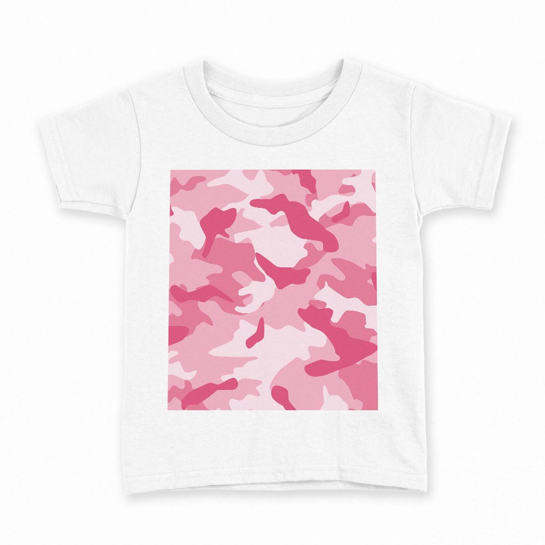 tシャツ キッズ 半袖 白地 デザイン 100 サイズ Tシャツ ティーシャツ T shirt 010641 迷彩　カモフラ..