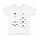 tシャツ キッズ 半袖 白地 デザイン 160 サイズ Tシャツ ティーシャツ T shirt 010863 めがね ファッション おしゃれ(4)