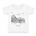 tシャツ キッズ 半袖 白地 デザイン 120 サイズ Tシャツ ティーシャツ T shirt 011120 イタリア 風景 景色(4)