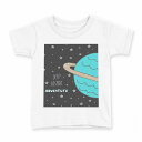 tシャツ キッズ 半袖 白地 デザイン 140 サイズ Tシャツ ティーシャツ T shirt 011137 宇宙 惑星 星(4)