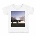 tシャツ キッズ 半袖 白地 デザイン 150 サイズ Tシャツ ティーシャツ T shirt 011231 乗り物 飛行機 空(4)