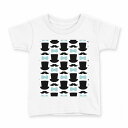 tシャツ キッズ 半袖 白地 デザイン 160 サイズ Tシャツ ティーシャツ T shirt 011245 帽子 ひげ リボン(4)