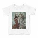 tシャツ キッズ 半袖 白地 デザイン 90 Tシャツ ティーシャツ T shirt 011459 イラスト 天使 絵画