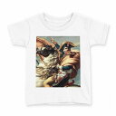 tシャツ キッズ 半袖 白地 デザイン 150 サイズ Tシャツ ティーシャツ T shirt 011472 イラスト ナポレオン 絵画(4)