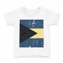tシャツ キッズ 半袖 白地 デザイン 120 サイズ Tシャツ ティーシャツ T shirt 011613 バハマ 外国 国旗(4)