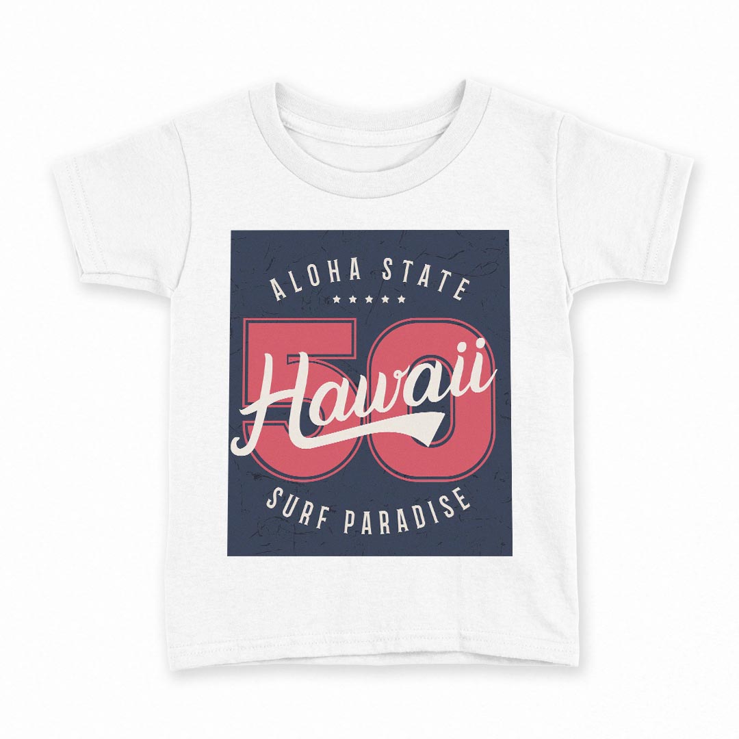 tシャツ キッズ 半袖 白地 デザイン 130 サイズ Tシャツ ティーシャツ T shirt 011624 ハワイ　外国　星