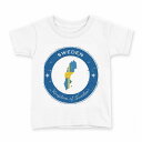 tシャツ キッズ 半袖 白地 デザイン 130 サイズ Tシャツ ティーシャツ T shirt 011627 スウェーデン 外国 国旗(4)