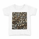tシャツ キッズ 半袖 白地 デザイン 140 サイズ Tシャツ ティーシャツ T shirt 011658 動物 アニマル ヒョウ柄(4)