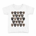 tシャツ キッズ 半袖 白地 デザイン 120 サイズ Tシャツ ティーシャツ T shirt 011665 音楽 ギター ロック