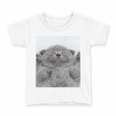 tシャツ キッズ 半袖 白地 デザイン 130 サイズ Tシャツ ティーシャツ T shirt 011682 猫 動物 写真(4)